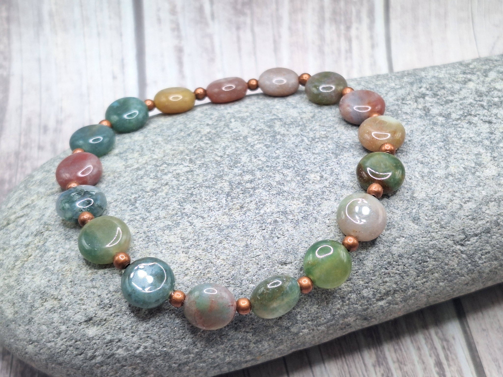 Bracelet - Fancy Jasper with Antique Copper Accents