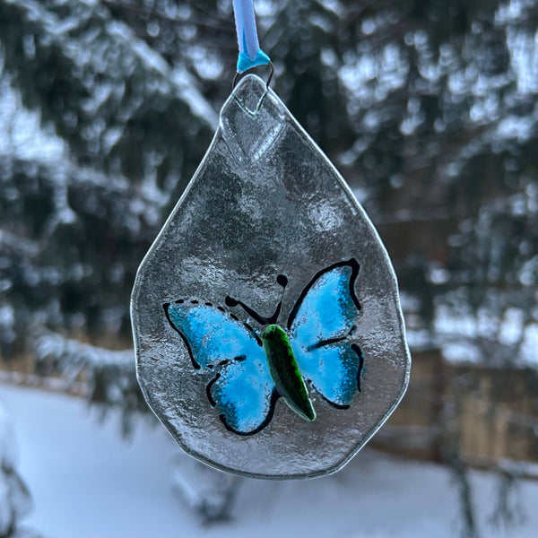 Sun Catcher - Teardrop Butterflies: Red-Orange