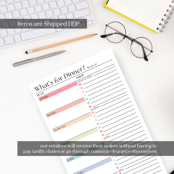 Weekly Meal Planner and Shopping List Notepad