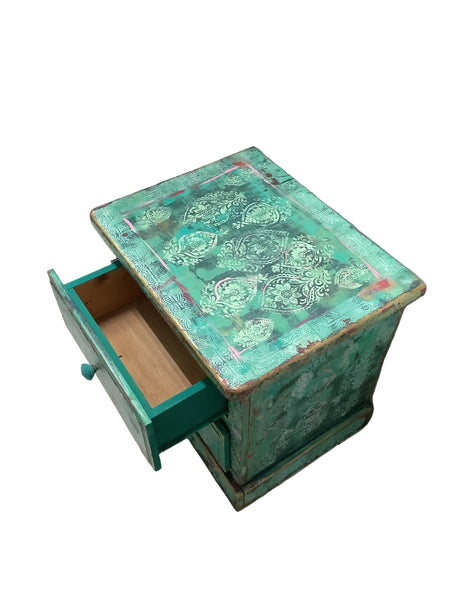 Teal Side Table - Painted by Tabitha St Germain