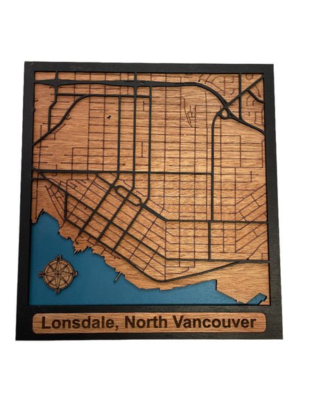 City Maps - Laser Cut Wood Maps