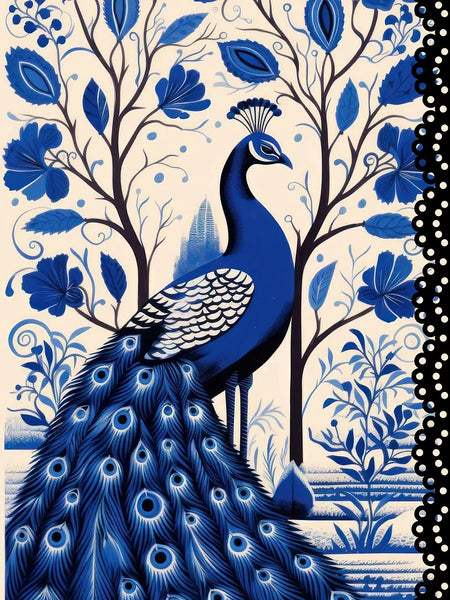 Blue Peacock - Made By Marley Decoupage Paper