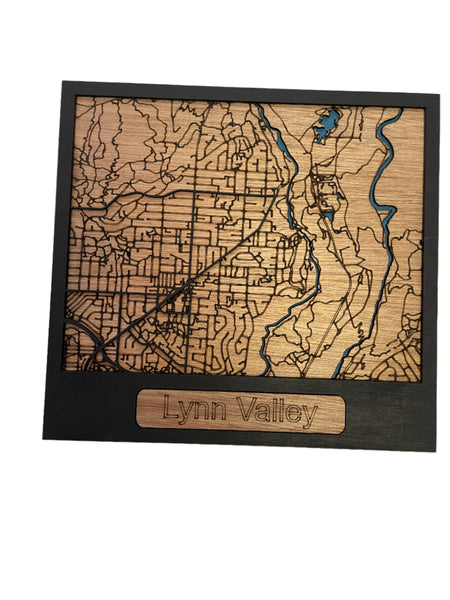 City Maps - Laser Cut Wood Maps