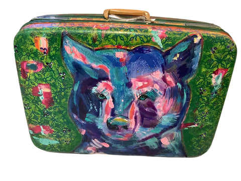 "Bear with Me" - Big Bear Suitcase - Painted by Tabitha St Germain