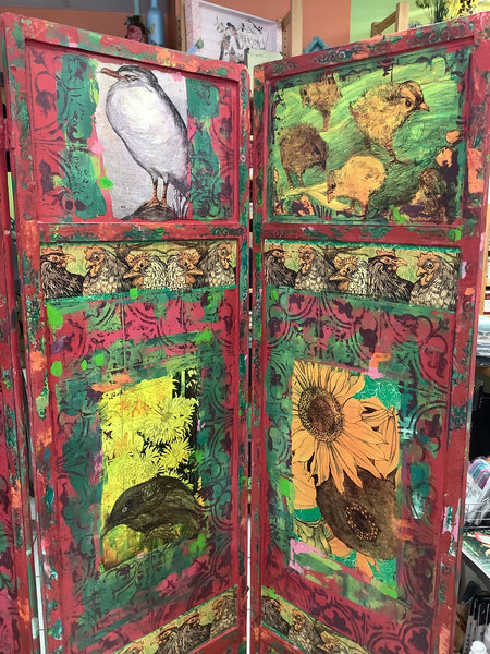 Bird screen - Painted by Tabitha St Germain