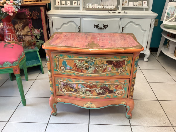 Orange Small Dresser - Painted by Tabitha St Germain