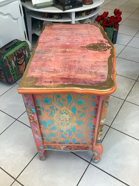 Orange Small Dresser - Painted by Tabitha St Germain