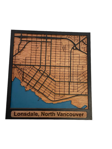 City Maps - Laser Cut Wood Maps