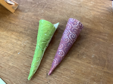 Ceramic decorative cones