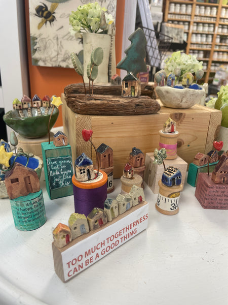 Clay House miniature yards and neighborhoods - Muckabout Pottery