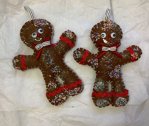Ginger Bread Men Ornaments - pack of 4