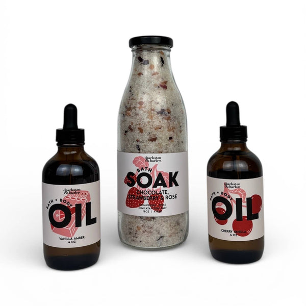 *Valentine's Day* Bath Soak - Chocolate, Strawberry & Rose