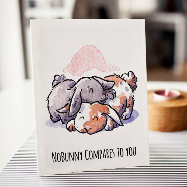 "Nobunny Compares" - Bunny Valentines, Anniversary Card