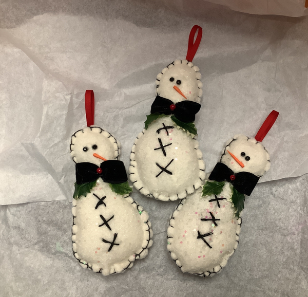 Snowmen Ornaments - pack of 3