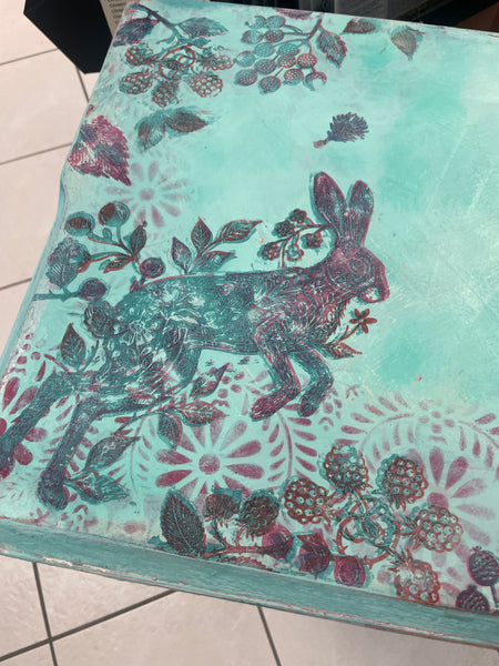 Rabbit Side Table - Painted by Tabitha St Germain