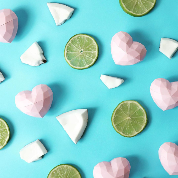 Lip Balm - Pink Heart - 100% Natural: Pink - Cocolime