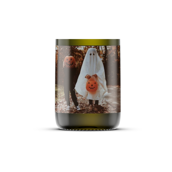 APPLE CINNAMON - Soy Wax Candle Recycled Wine Bottle : Basic Witch