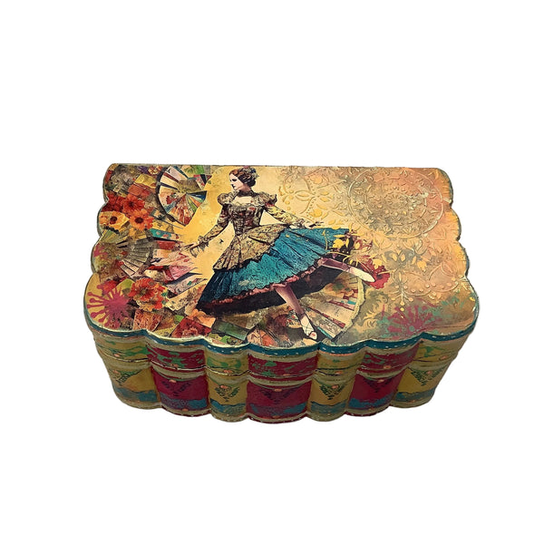 Dancing Girl Jewellery Box - Painted by Tabitha St Germain