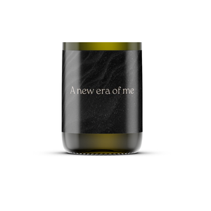 A New Era of Me, Soy Wax Candle, Recycled Wine Bottle: Bergamot Cedarwood