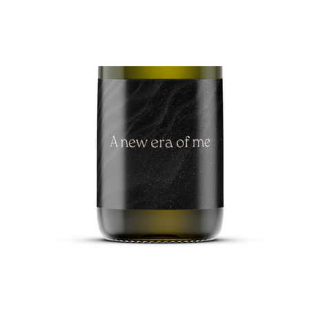 A New Era of Me, Soy Wax Candle, Recycled Wine Bottle: Bergamot Cedarwood