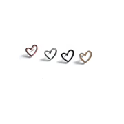 Heart Earrings: Black