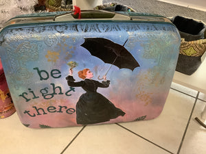 Be Right There Suitcase - Painted by Tabitha