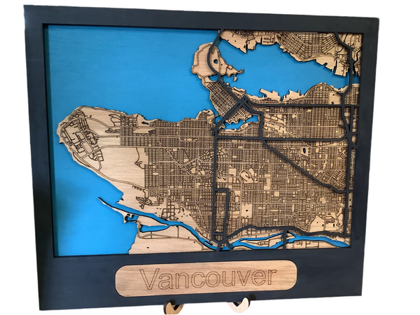 City Maps - Laser Cut Wood Maps