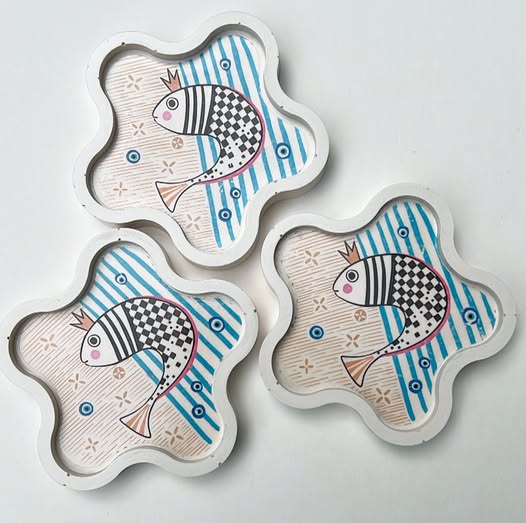 Jesmonite Tray for the wall or styled on your table.