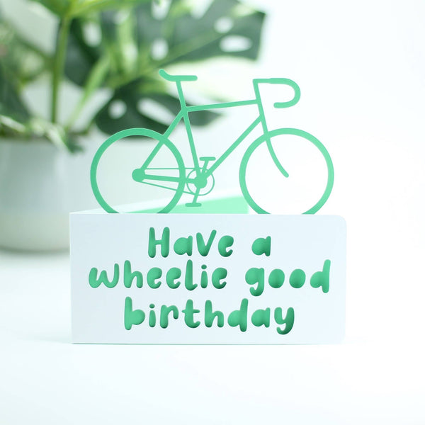 Have a wheelie good birthday: Blue