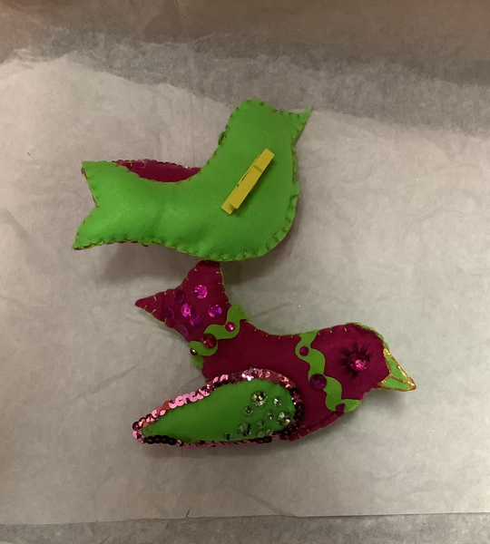 Birds on a Drum Ornaments - Pack of 3