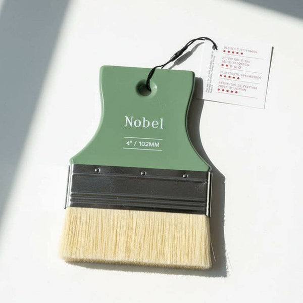 White Bristle Spalter Brush with Flat Handle