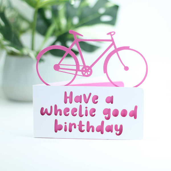 Have a wheelie good birthday: Blue