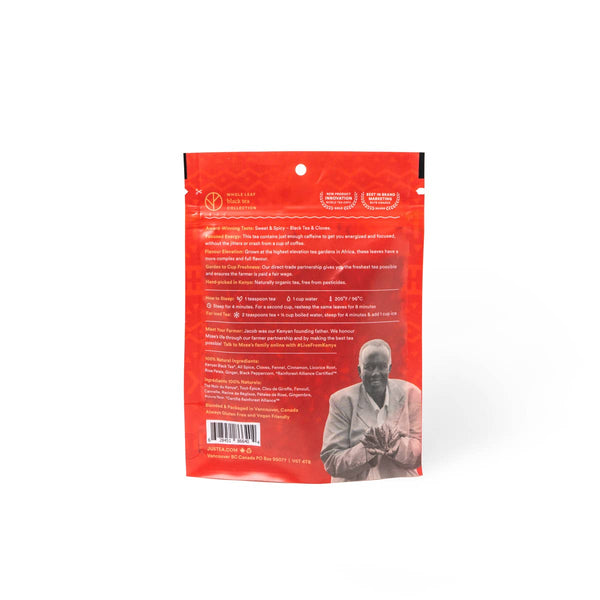 African Chai Stand-up Pouch - Organic, Fair-Trade, Black Tea