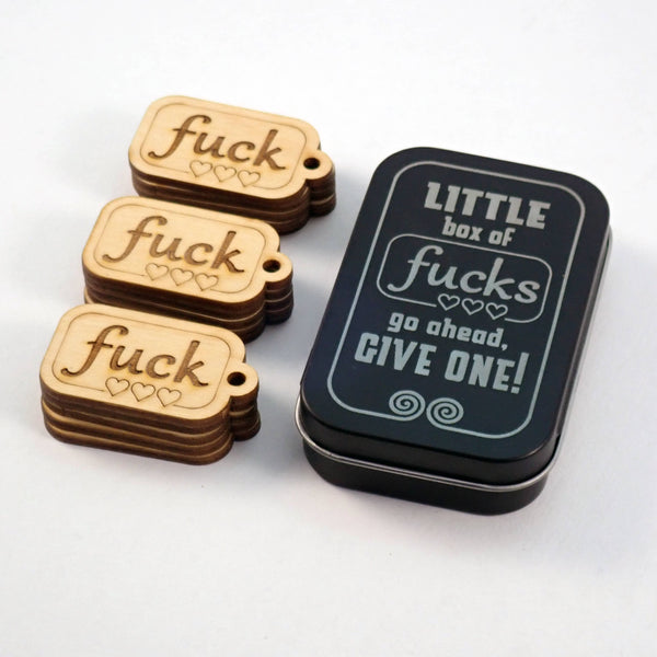 Wooden Novelty Tags - Tin Gift Boxes with Sharable Attitude!