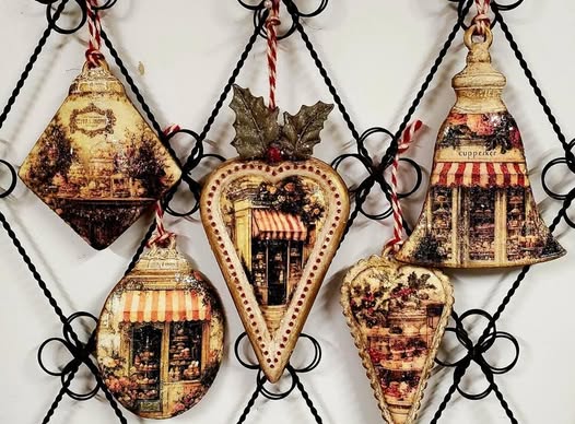 Deck the Halls DIY - Decoupage Ornament Workshop by dovetaildesignsbykarly