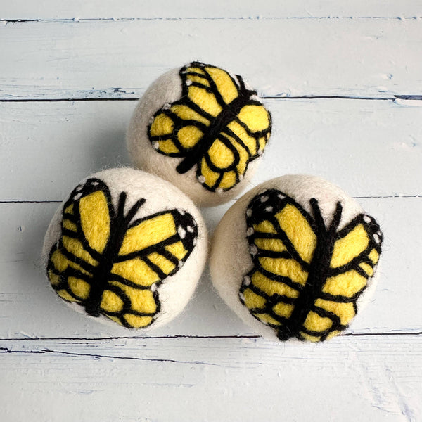 Butterfly Felt Dryer Ball - Sold Individually 