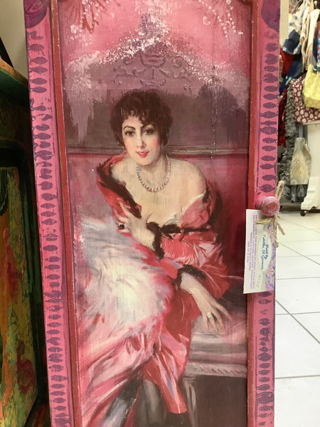 Small Pink Trinket Cabinet- Painted by Tabitha St Germain