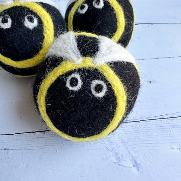 Bee Design Felt Dryer Ball - Sold Individually 