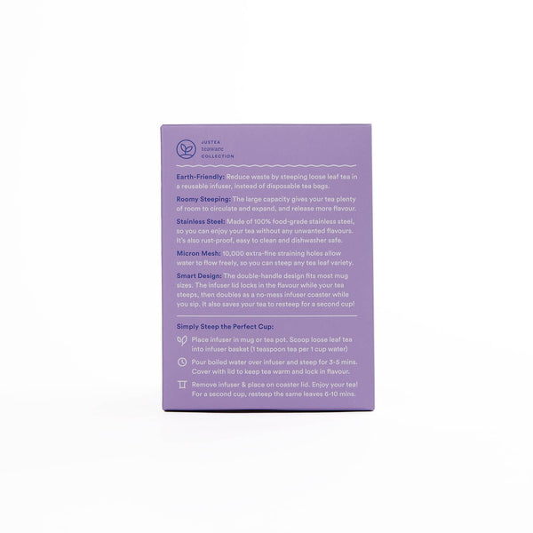 Tea Infuser with Dual-Use Coaster Lid - Tea Steeper Strainer