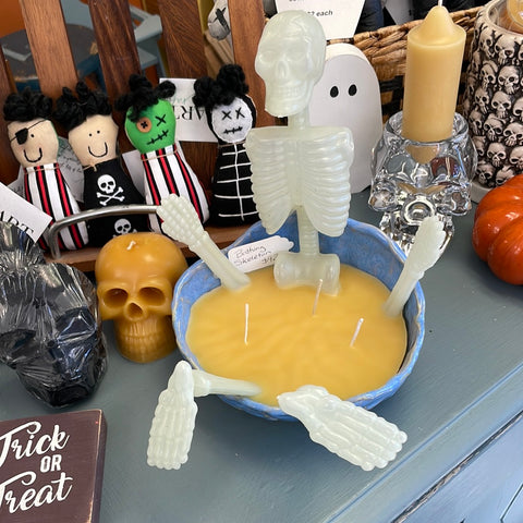 Spa Skeleton Beeswax Candle