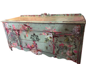 Flowery Bench - Painted by Tabitha St Germain