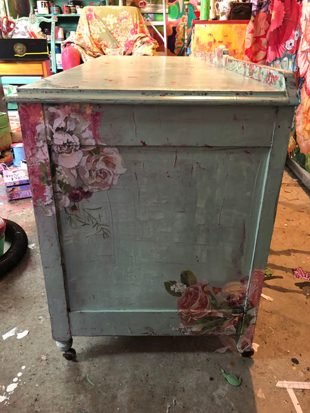 Flowery Bench - Painted by Tabitha St Germain