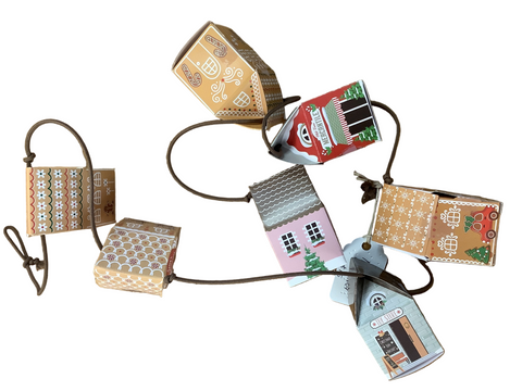 Christmas Paper House Garland