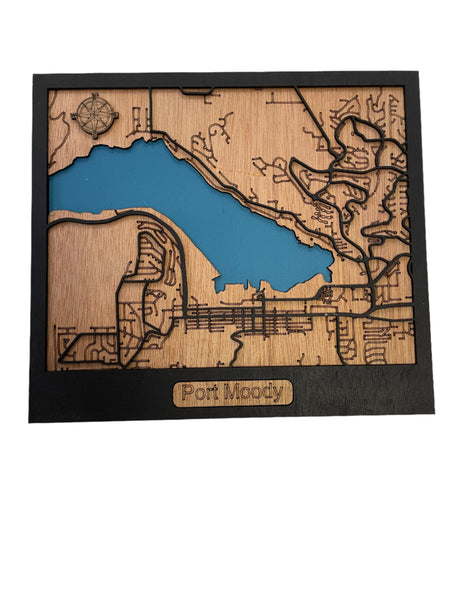 City Maps - Laser Cut Wood Maps