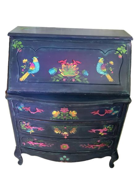 Am I Blue Writing Desk -  Painted by Tabitha St Germain