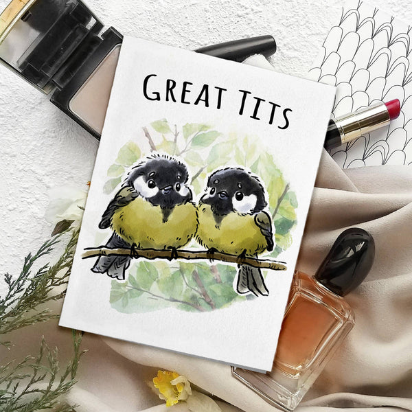 "Great Tits" Funny Lewd Bird Lover Card, Kinky Valentine