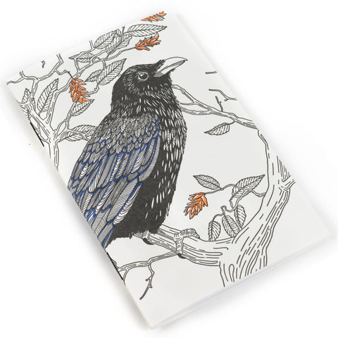 Common Raven Pocket Notebook - West Coast Birds: Plain Pages