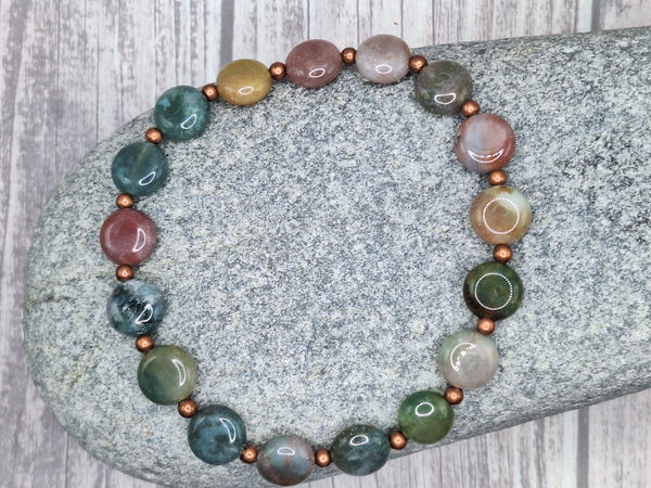 Bracelet - Fancy Jasper with Antique Copper Accents