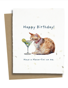 Meow-Tini Card: Wildflower