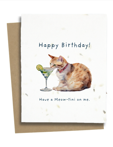 Meow-Tini Card: Wildflower